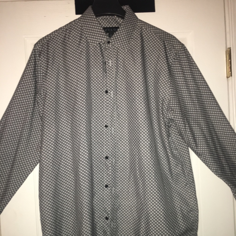 ZYLOS Gray Intricately designed Casual button down